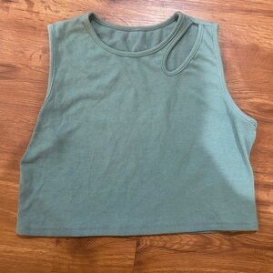 Green crop top